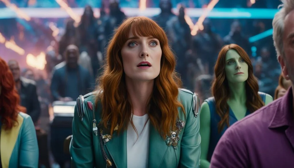 florence welch's reaction to dog days are over in guardians of the galaxy vol 3